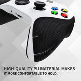 PlayVital Premium Grips for Xbox Series X/S Controller, Split Design Soft Hexagonal Diamond Textures Sweat-Absorbent Handle Grips Protector for Xbox Core Wireless Controller - Black - FMYX3M001