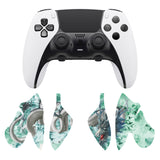 PlayVital Anti-Skid Sweat-Absorbent Controller Grip for ps5 Edge Wireless Controller, Professional Textured Soft PU Handle Grips Anti Sweat Protector for ps5 Edge Controller - Jade Dragon-Cloud Dominator - PFPJ154