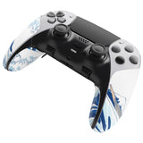 PlayVital Anti-Skid Sweat-Absorbent Controller Grip for ps5 Edge Wireless Controller, Professional Textured Soft PU Handle Grips Anti Sweat Protector for ps5 Edge Controller - The Great Wave off Kanagawa - PFPJ156