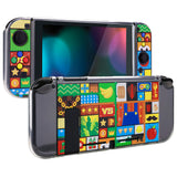 PlayVital  Protective Case for NS Switch, Soft TPU Slim Case Cover for NS Switch Joy-Con Console with Colorful ABXY Direction Button Caps-Puzzle Adven - NTU6043G2