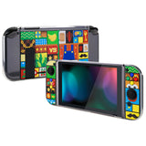 PlayVital  Protective Case for NS Switch, Soft TPU Slim Case Cover for NS Switch Joy-Con Console with Colorful ABXY Direction Button Caps-Puzzle Adven - NTU6043G2
