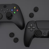 PlayVital Thumbs Cushion Caps Thumb Grips for PS5, for PS4, Thumbstick Grip Cover Joystick Caps for Xbox Series X/S, for Xbox One, Elite Series 2, for Switch Pro Controller - Puff Cloud Texture Design Black - PJM3096