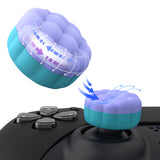 PlayVital Thumbs Cushion Caps Thumb Grips for PS5, for PS4, Thumbstick Grip Cover Joystick Caps for Xbox Series X/S, for Xbox One, Elite Series 2, for Switch Pro Controller - Puff Cloud Texture Design Light Purple & Aqua Blue - PJM3098