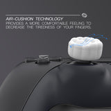 PlayVital Thumbs Cushion Caps Thumb Grips for PS5, for PS4, Thumbstick Grip Cover Joystick Caps for Xbox Series X/S, for Xbox One, Elite Series 2, for Switch Pro Controller - Puff Cloud Texture Design White - PJM3097