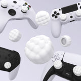 PlayVital Thumbs Cushion Caps Thumb Grips for PS5, for PS4, Thumbstick Grip Cover Joystick Caps for Xbox Series X/S, for Xbox One, Elite Series 2, for Switch Pro Controller - Puff Cloud Texture Design White - PJM3097