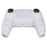 PlayVital Transparent Clear White Pure Series Anti-Slip Silicone Cover Skin for PS 5 Controller, Soft Rubber Case for PS5 Controller with Clear White Thumb Grip Caps - KOPF016