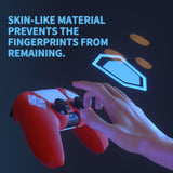 PlayVital Pure Series Dockable Model Anti-Slip Silicone Cover Skin for ps5 Controller, Soft Rubber Grip Case for ps5 Wireless Controller Fits with Charging Station with 6 Thumb Grip Caps - Passion Red - EKPFP005