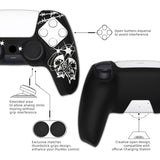 PlayVital Pure Series Sin Source Dockable Model Anti-Slip Silicone Cover Skin with 6 Thumb Grip Caps for ps5 Controller Fits with Charging Station - EKPFL005