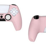 PlayVital Pure Series Ergonomic Anti-Slip Silicone Cover Skin for PS5 Controller, Soft Rubber Grip Case for PS5 Wireless Controller Fits with Charging Station with 6 Thumb Grip Caps - Cherry Blossoms Pink - EKPFP007