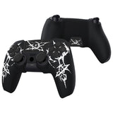 PlayVital Design for PS5 Controller Skin Cover Fit with Charging Station - Anti-Slip Silicone Controller Grip Case for PS5 with 6 Thumb Grip & Sticker, Pure Series Dockable Model - Carving Energy Rift - EKPFL010