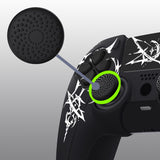 PlayVital Design for PS5 Controller Skin Cover Fit with Charging Station - Anti-Slip Silicone Controller Grip Case for PS5 with 6 Thumb Grip & Sticker, Pure Series Dockable Model - Carving Energy Rift - EKPFL010