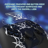 PlayVital Design for PS5 Controller Skin Cover Fit with Charging Station - Anti-Slip Silicone Controller Grip Case for PS5 with 6 Thumb Grip & Sticker, Pure Series Dockable Model - Carving Energy Rift - EKPFL010