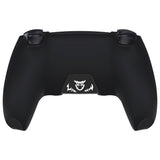 PlayVital Design for PS5 Controller Skin Cover Fit with Charging Station - Anti-Slip Silicone Controller Grip Case for PS5 with 6 Thumb Grip & Sticker, Pure Series Dockable Model - Carving Fire Skull - EKPFL009