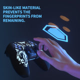 PlayVital Design for PS5 Controller Skin Cover Fit with Charging Station - Anti-Slip Silicone Controller Grip Case for PS5 with 6 Thumb Grip & Sticker, Pure Series Dockable Model - Carving Fire Skull - EKPFL009