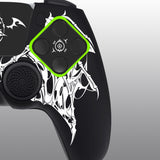 PlayVital Design for PS5 Controller Skin Cover Fit with Charging Station - Anti-Slip Silicone Controller Grip Case for PS5 with 6 Thumb Grip & Sticker, Pure Series Dockable Model - Wings Sigil White - EKPFL007