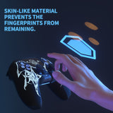 PlayVital Design for PS5 Controller Skin Cover Fit with Charging Station - Anti-Slip Silicone Controller Grip Case for PS5 with 6 Thumb Grip & Sticker, Pure Series Dockable Model - Wings Sigil White - EKPFL007