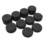 PlayVital QUANTUM Pro Ergonomic Thumbstick Grips for Nintendo Switch 2, Joystick Caps Thumb Grip for Joycon 2 - with 3 Height Convex and Concave - Diamond Grain & Crack Bomb Design - Black - WWYNTM031
