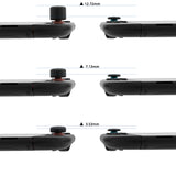 PlayVital QUANTUM Pro Ergonomic Thumbstick Grips for Nintendo Switch 2, Joystick Caps Thumb Grip for Joycon 2 - with 3 Height Convex and Concave - Diamond Grain & Crack Bomb Design - Black - WWYNTM031