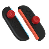 PlayVital QUANTUM Pro Ergonomic Thumbstick Grips for Nintendo Switch 2, Joystick Caps Thumb Grip for Joycon 2 - with 3 Height Convex and Concave - Diamond Grain & Crack Bomb Design - Passion Red - WWYNTM033