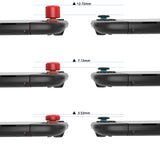 PlayVital QUANTUM Pro Ergonomic Thumbstick Grips for Nintendo Switch 2, Joystick Caps Thumb Grip for Joycon 2 - with 3 Height Convex and Concave - Diamond Grain & Crack Bomb Design - Passion Red - WWYNTM033