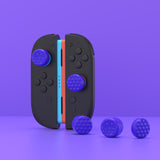 PlayVital QUANTUM Pro Ergonomic Thumbstick Grips for Nintendo Switch 2, Joystick Caps Thumb Grip for Joycon 2 - with 3 Height Convex and Concave - Diamond Grain & Crack Bomb Design - Purple - WWYNTM032