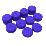 PlayVital QUANTUM Pro Ergonomic Thumbstick Grips for Nintendo Switch 2, Joystick Caps Thumb Grip for Joycon 2 - with 3 Height Convex and Concave - Diamond Grain & Crack Bomb Design - Purple - WWYNTM032
