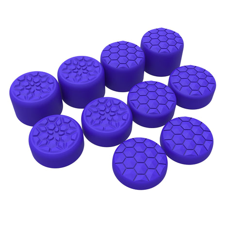 PlayVital QUANTUM Pro Ergonomic Thumbstick Grips for Nintendo Switch 2, Joystick Caps Thumb Grip for Joycon 2 - with 3 Height Convex and Concave - Diamond Grain & Crack Bomb Design - Purple - WWYNTM032