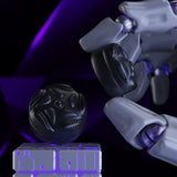 PlayVital for Switch 2 Thumbs Cushion Caps Thumb Grips (4-Pack), Silicone Joystick Grip Cover for Nintendo Switch 2 Joycon, Anti-Slip Raindrop Texture Design - Black - WWYNTM057