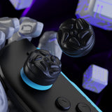 PlayVital for Switch 2 Thumbs Cushion Caps Thumb Grips (4-Pack), Silicone Joystick Grip Cover for Nintendo Switch 2 Joycon, Anti-Slip Raindrop Texture Design - Black - WWYNTM057