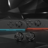 PlayVital for Switch 2 Thumbs Cushion Caps Thumb Grips (4-Pack), Silicone Joystick Grip Cover for Nintendo Switch 2 Joycon, Anti-Slip Raindrop Texture Design - Black - WWYNTM057