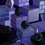 PlayVital for Switch 2 Thumbs Cushion Caps Thumb Grips (4-Pack), Silicone Joystick Grip Cover for Nintendo Switch 2 Joycon, Anti-Slip Raindrop Texture Design - Black - WWYNTM057