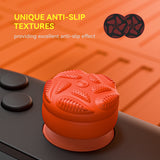 PlayVital for Switch 2 Thumbs Cushion Caps Thumb Grips (4-Pack), Silicone Joystick Grip Cover for Nintendo Switch 2 Joycon, Anti-Slip Raindrop Texture Design - Blue & Orange - WWYNTM055
