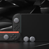 PlayVital for Switch 2 Thumbs Cushion Caps Thumb Grips (4-Pack), Silicone Joystick Grip Cover for Nintendo Switch 2 Joycon, Anti-Slip Raindrop Texture Design - New Hope Gray - WWYNTM058