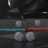 PlayVital for Switch 2 Thumbs Cushion Caps Thumb Grips (4-Pack), Silicone Joystick Grip Cover for Nintendo Switch 2 Joycon, Anti-Slip Raindrop Texture Design - New Hope Gray - WWYNTM058