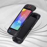 PlayVital Ranger Dockable Silicone Grip Case with Hard Shell Cover for Nintendo Switch 2 - Protective Full-Body Cover with Extra Adjustable Stand & Thumb Grips  - Black - YZCNTM001