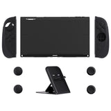 PlayVital Ranger Dockable Silicone Grip Case with Hard Shell Cover for Nintendo Switch 2 - Protective Full-Body Cover with Extra Adjustable Stand & Thumb Grips  - Black - YZCNTM001