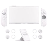 PlayVital Ranger Dockable Silicone Grip Case with Hard Shell Cover for Nintendo Switch 2 - Protective Full-Body Cover with Extra Adjustable Stand & Thumb Grips  - White - YZCNTM002