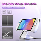 PlayVital Ranger Dockable Silicone Grip Case with Hard Shell Cover for Nintendo Switch 2 - Protective Full-Body Cover with Extra Adjustable Stand & Thumb Grips  - White - YZCNTM002