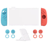 PlayVital Ranger Dockable Silicone Grip Case with Hard Shell Cover for Nintendo Switch 2 - Protective Full-Body Cover with Extra Adjustable Stand & Thumb Grips  - Clear White - YZCNTM003