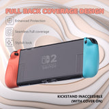 PlayVital Ranger Dockable Silicone Grip Case with Hard Shell Cover for Nintendo Switch 2 - Protective Full-Body Cover with Extra Adjustable Stand & Thumb Grips  - Clear White - YZCNTM003