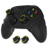 PlayVital Silicone Controller Cover for Xbox Series X/S with Thumbstick Cap & Sticker- Runes Edition Anti-Slip Grip Skin, Shockproof Protector for Xbox Core Wireless Controller - Black - HUAX3P001