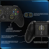PlayVital Silicone Controller Cover for Xbox Series X/S with Thumbstick Cap & Sticker- Runes Edition Anti-Slip Grip Skin, Shockproof Protector for Xbox Core Wireless Controller - Black - HUAX3P001