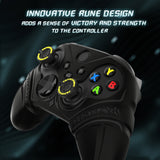 PlayVital Silicone Controller Cover for Xbox Series X/S with Thumbstick Cap & Sticker- Runes Edition Anti-Slip Grip Skin, Shockproof Protector for Xbox Core Wireless Controller - Black - HUAX3P001