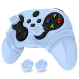 PlayVital Silicone Controller Cover for Xbox Series X/S with Thumbstick Cap & Sticker- Runes Edition Anti-Slip Grip Skin, Shockproof Protector for Xbox Core Wireless Controller - Blue - HUAX3P004