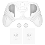 PlayVital Silicone Controller Cover for Xbox Series X/S with Thumbstick Cap & Sticker- Runes Edition Anti-Slip Grip Skin, Shockproof Protector for Xbox Core Wireless Controller - White - HUAX3P002