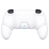 PlayVital Runes Edition Silicone Cover Skin for PS5 Controller with Thumb Grips & Touchpad Skin & D-pad Area Sticker, Compatible with PS5 Charging Dock - White - FVEPFP002