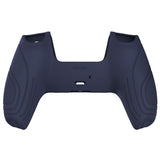 PlayVital Samurai Edition Midnight Blue Anti-slip Controller Grip Silicone Skin, Ergonomic Soft Rubber Protective Case Cover for PlayStation 5 PS5 Controller with Black Thumb Stick Caps - BWPF003