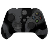 PlayVital Samurai Edition Dark Gray & Black Anti-slip Controller Grip Silicone Skin, Ergonomic Soft Rubber Protective Case Cover for Xbox Series S/X Controller with Black Thumb Stick Caps - WAX3025