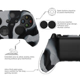 PlayVital Samurai Edition New Hope Gray & Black Anti-slip Controller Grip Silicone Skin, Ergonomic Soft Rubber Protective Case Cover for Xbox Series S/X Controller with Black Thumb Stick Caps - WAX3024