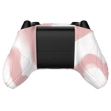 PlayVital Samurai Edition Pink & White Anti-slip Controller Grip Silicone Skin, Ergonomic Soft Rubber Protective Case Cover for Xbox Series S/X Controller with Black Thumb Stick Caps - WAX3026